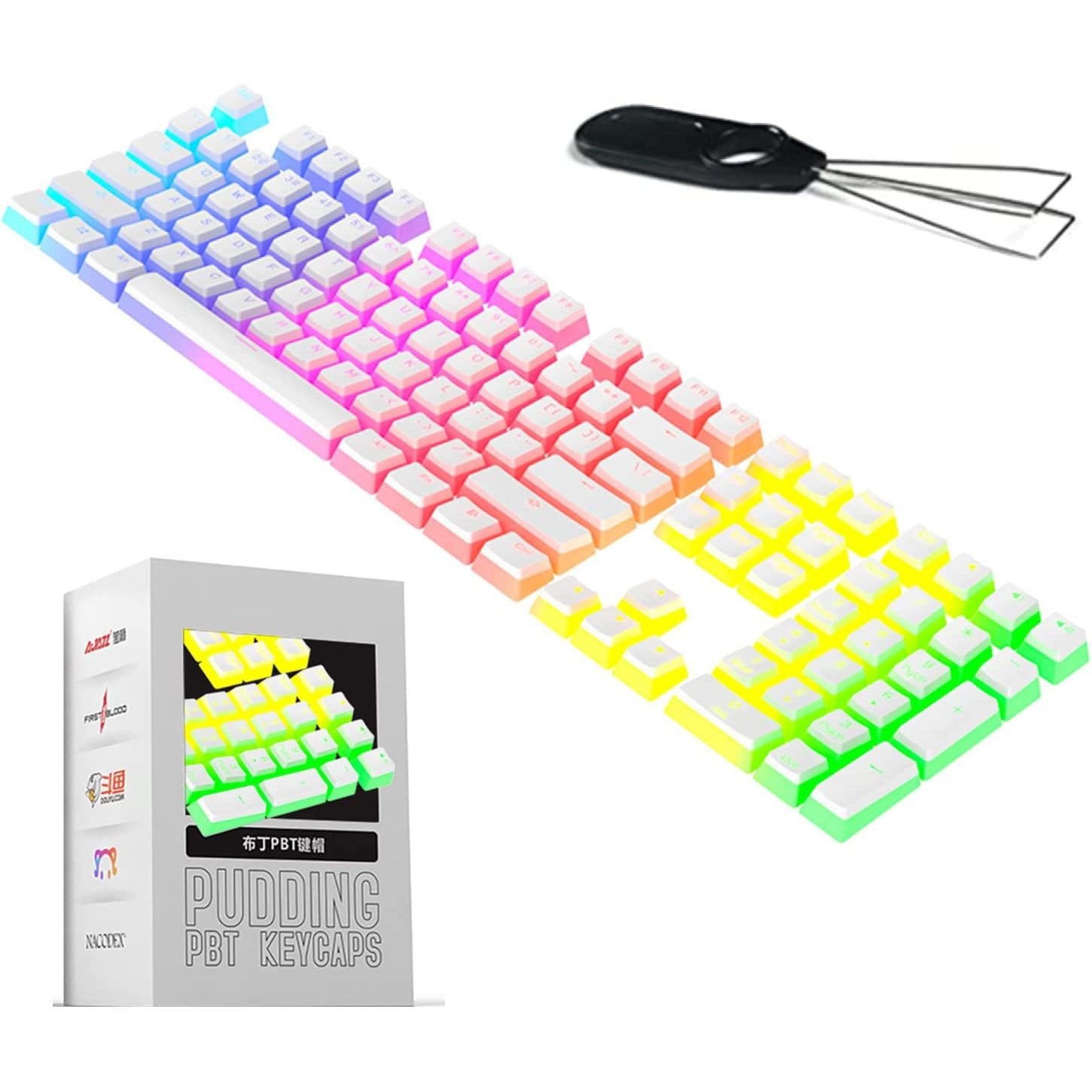 Pudding Keycap Set for Mechanical Keyboards US
